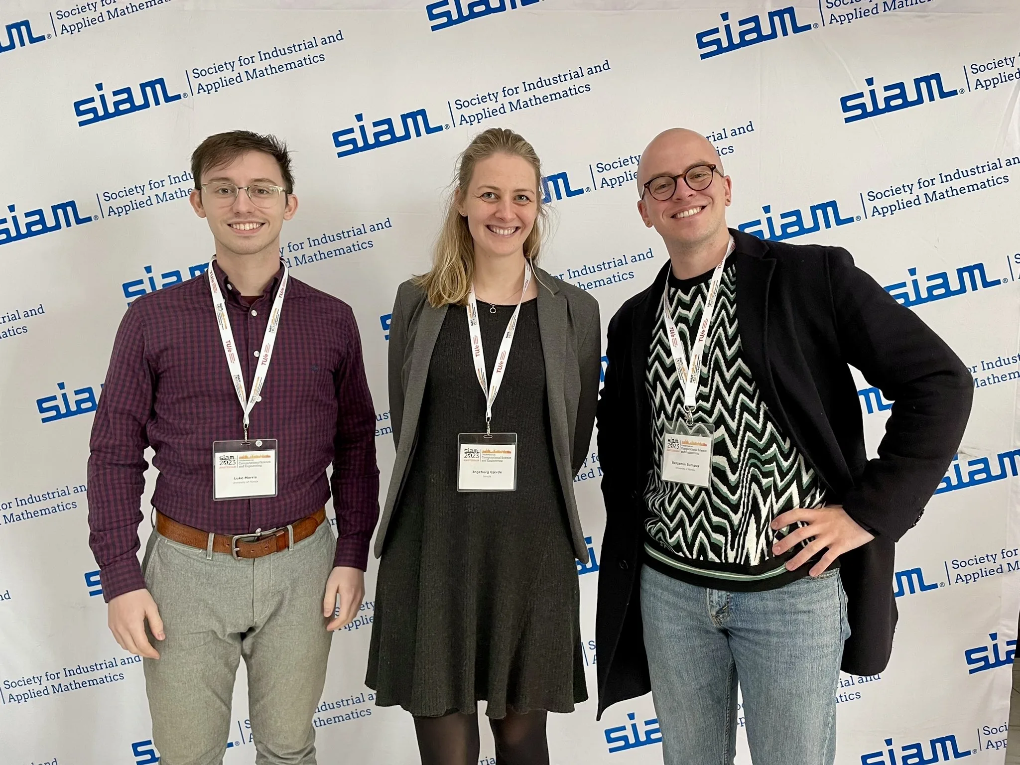 Attending the SIAM CSE meeting in Amsterdam 2023 with Ingeborg Gjerde and Luke Morris